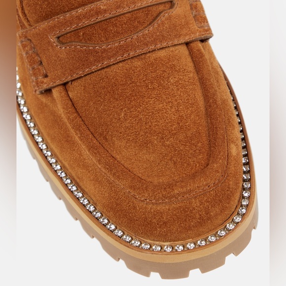 Jimmy Choo Deanna Shearling-Lined Suede Loafers Size EU 40/ US 9 - Picture 4 of 11